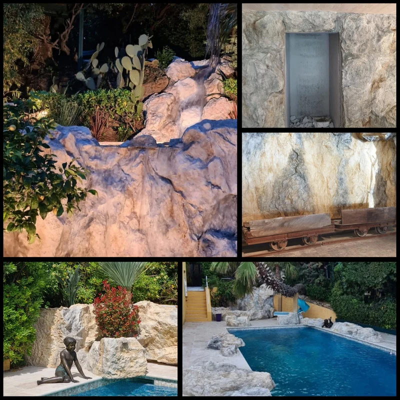Habillage mur béton en faux rochers décoratifs polyester – Poly Rock Concept Nice